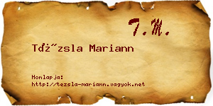 Tézsla Mariann névjegykártya